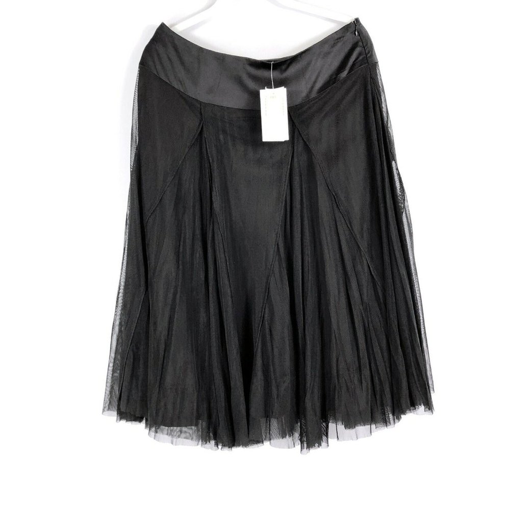 NEW Alberto Makali Flowy Midi Skirt Size 10 Black